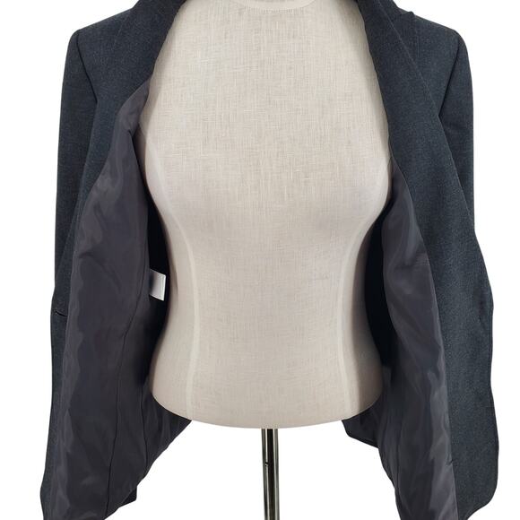 Jones New York Womens 14 Suit Blazer Charcoal Gray Washable New With Tags - Picture 4 of 9